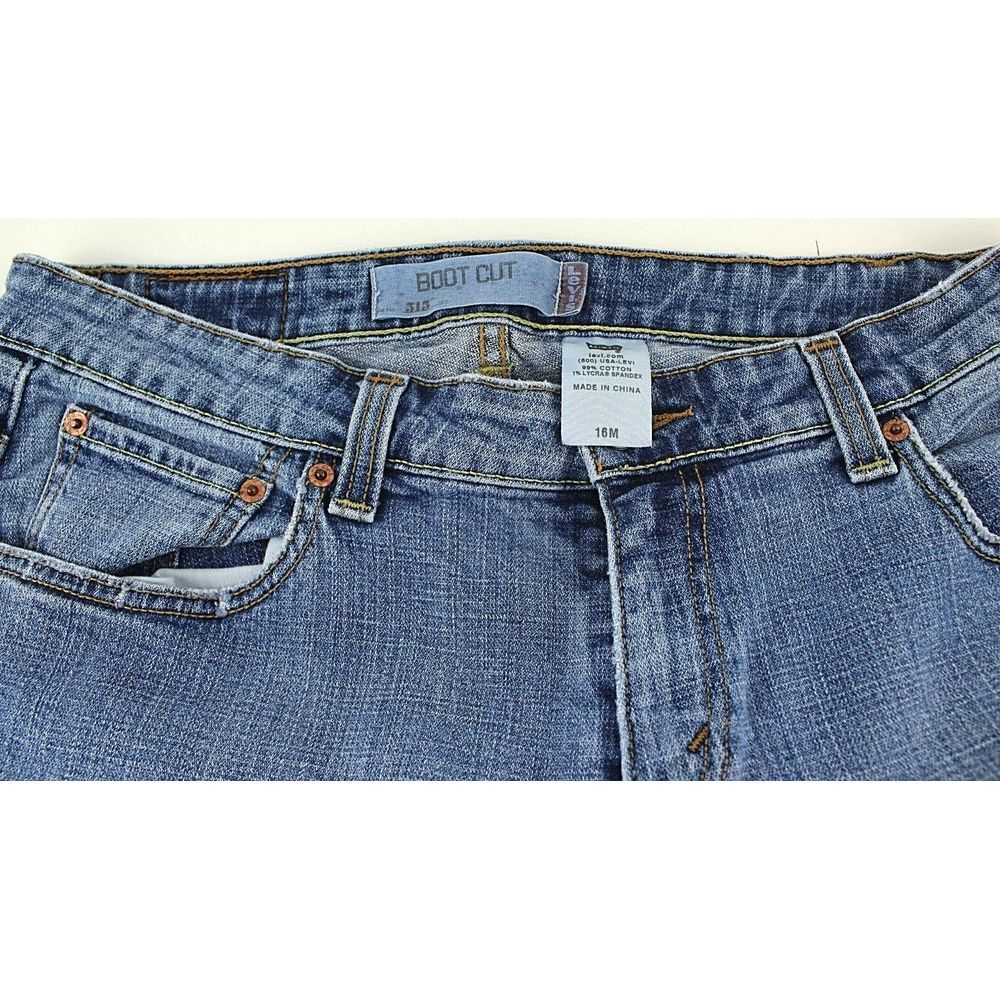 Levi's 515 Bootcut Women's Size 16M 34x29 Medium Wash Denim Stretch Blue Jeans - Picture 3 of 3